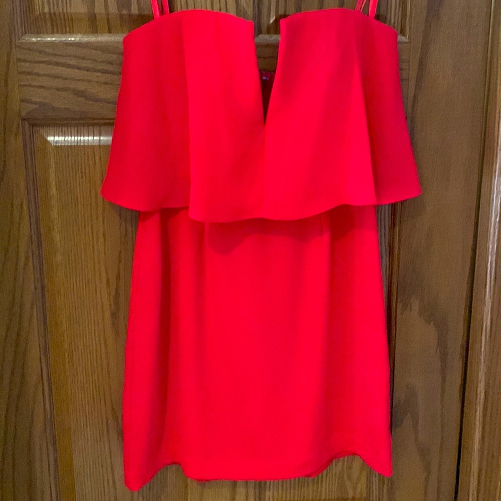 BCBGMaxAzRia CORAL STRAPLESS MINI DRESS-SZ 2